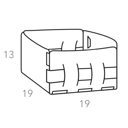 ADJ Корзинка Mini Bottega, 19x19xH13 см., цвет: шоколад/капучино, артикул 1019.06/04