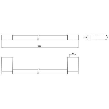Emco Flow держатель полотенец, 600mm, цвет хром