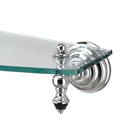 Devon Black Diamond Полочка стеклянная 60 см (стекло прозрачное), цвет: хром, артикул BLKD510CR