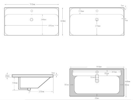 Раковина Aquanet Flash 90