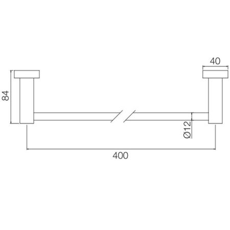 FIMA|Carlo Frattini Rotola Полотенцедержатель 400 мм., цвет хром, артикул F6000/40CR