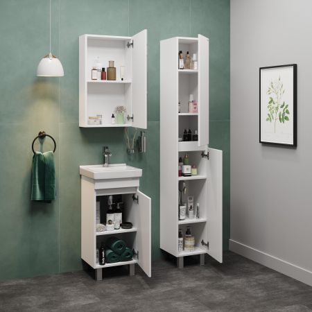 Тумба Onika Милтон Квадро 40 напольная, белая (ум.Визит 40), артикул 104009