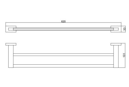 Полотенцедержатель BELZ B90409, вороненая сталь, артикул B90409