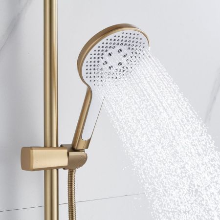 Душевая система Rose R3936G, золотой сатин, артикул R3936G