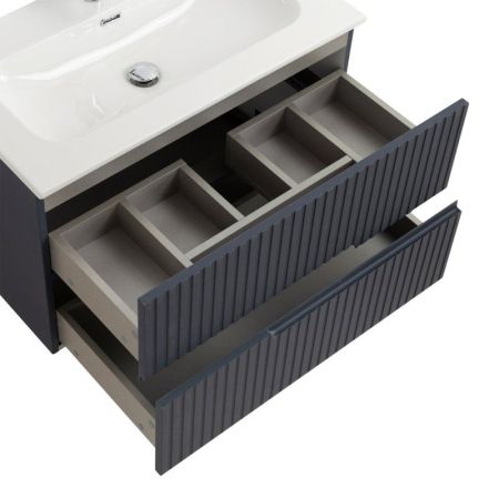 DUET-N База под раковину подвесная с двумя выкатными ящиками, Зеленый жемчужный, 800x457x500, DUET-N-800-2C-SO-VPR-P, артикул DUET-N-800-2C-SO-VPR-P