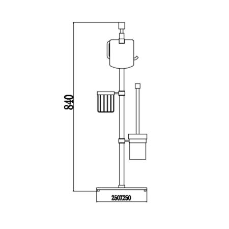 Напольная стойка Savol S-0Y650C, бронза, артикул S-0Y650C