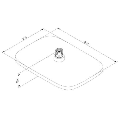 953050300 Gala верхний душ, квадрат, черный, артикул 953050300