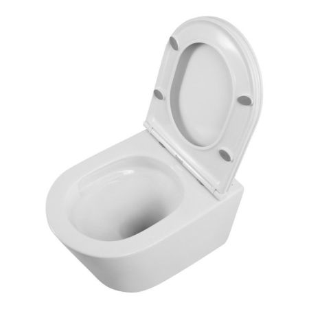 Унитаз подвесной безободковый со смывом TORNADO BelBagno FLAY-TOR, артикул BB053CH-TOR-FC