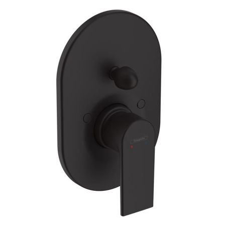 Смеситель для душа, Hansgrohe, Vernis Shape, тип открывания воды-рычажный, тип регулирования воды-керамический картридж, тип усатновки-встраиваемый, отверстия для монтажа-2, материал ручки-металл, цвет ручки-в цвет смесителя, внутренняя часть-необходимо з, артикул 71458670