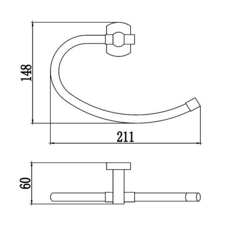 Полотенцедержатель Savol S-009963, хром, артикул S-009963