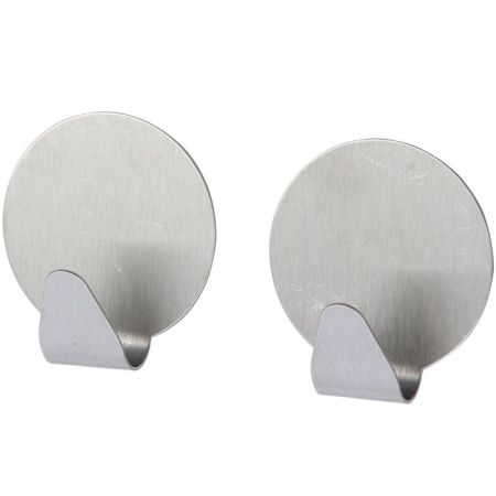 Крючки из нержавеющей стали на липкой ленте, 2 шт, в уп, арт, H20