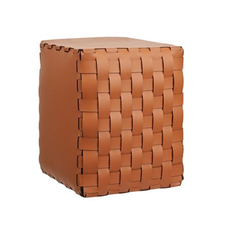 ADJ Пуф, 35x35xH40 см., цвет: коньяк/бордо, артикул 1070.09/30