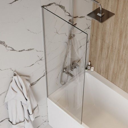 Шторка на ванну 60х140 см Maretti Marta MA41F6014099-015, профиль хром, артикул MA41F6014099-015