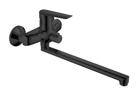 Смеситель Lagos Black для ванны., изл. 300мм, с акс., артикул: LG31B, артикул LG31B