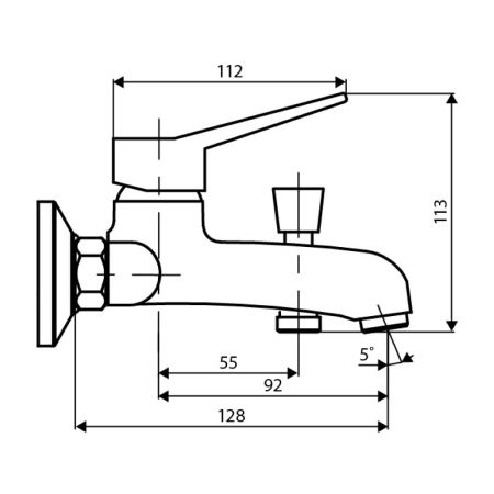 D2010000 Optima смеситель для ванны и душа