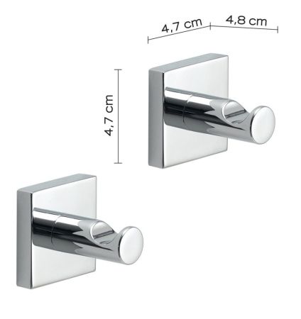 Gedy Fuji, набор из 2-х крючков, цвет хром, артикул FJ27(13)