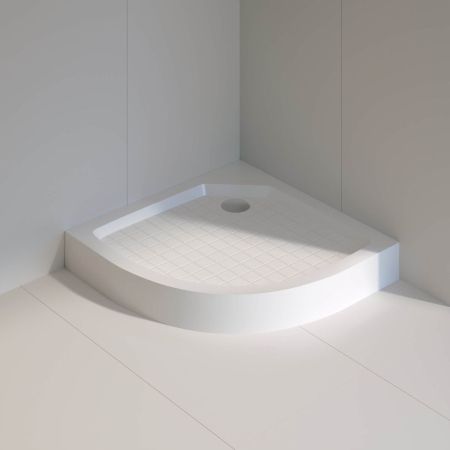 Душевой поддон полукруглый RGW SMC/R W Белый (Уценка) (800x800), артикул 57350488-01U