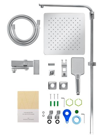 Душевая система WONZON & WOGHAND CUBE, Хром (WW-88739016-CR)