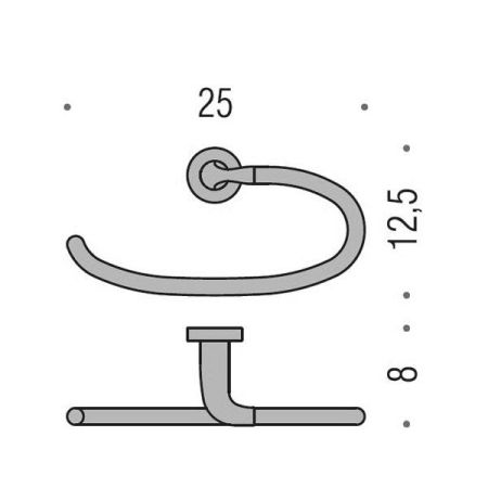 Colombo Basic Полотенцедержатель с закругленными краями, цвет: хром, артикул B2731.CR