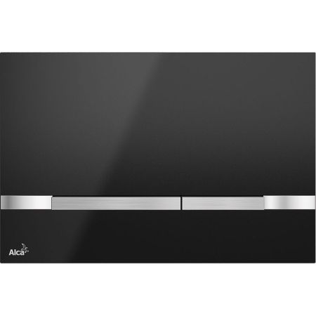 Клавиша смыва Alcaplast Flat Color STRIPE-BLACK Черная, артикул STRIPE-BLACK