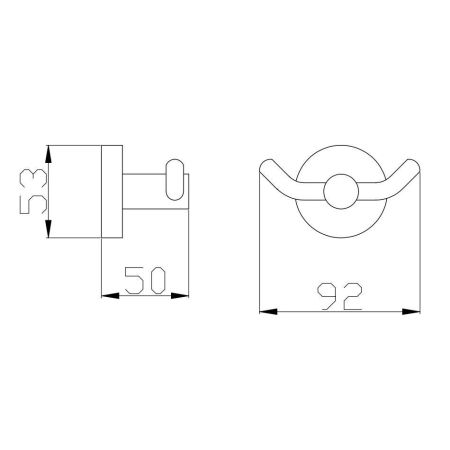 Крючок для ванной комнаты Rav Slezak COLORADO COA0102SM, бронза, артикул COA0102SM