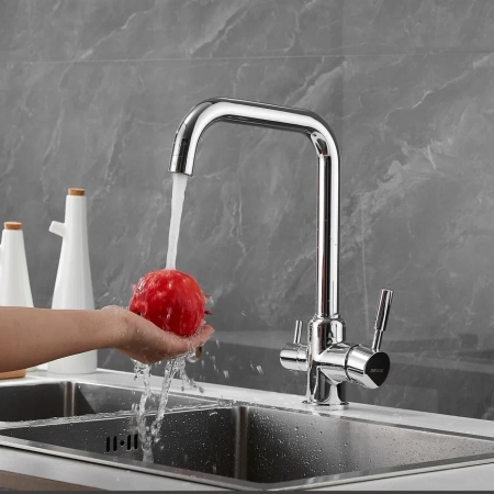 Смеситель для кухни с подключением фильтра Shevanik S268, хром, артикул S268