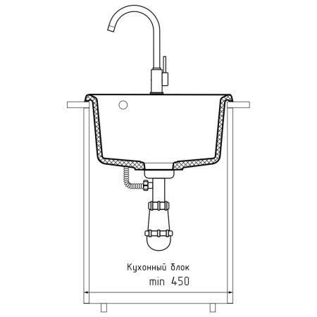 Кухонная мойка GranFest GF-LV-420, терракот, артикул GF-LV-420 терракот