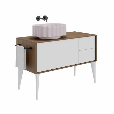 Тумба ATOLLO напольная/подвесная с ящиками 110, белая матовая, артикул AT.110\WHT.M