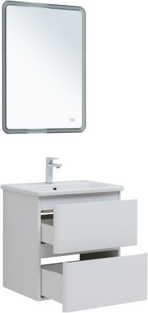 Тумба под раковину Aquanet Эмбер 60 белый матовый, артикул 00330465