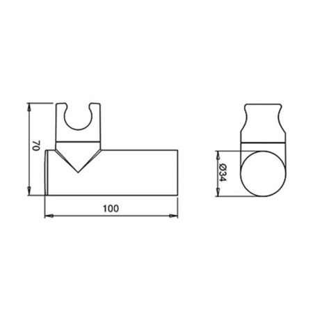 Almar SINTESI Держатель для лейки, круглый, хром