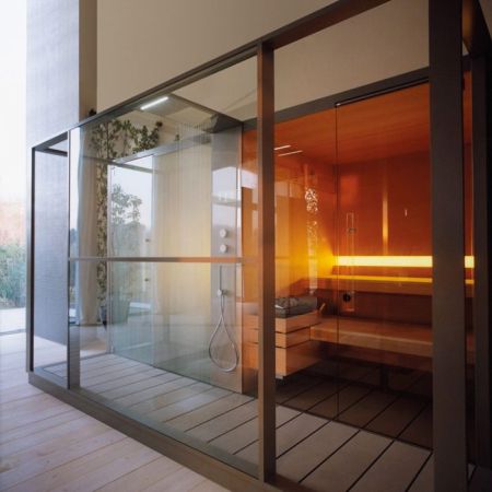 Effegibi Logica Spa Сауна&Хаммам 373x171h217см, угловая DX, цвет: Soft Sand, артикул LO 41 01 0004