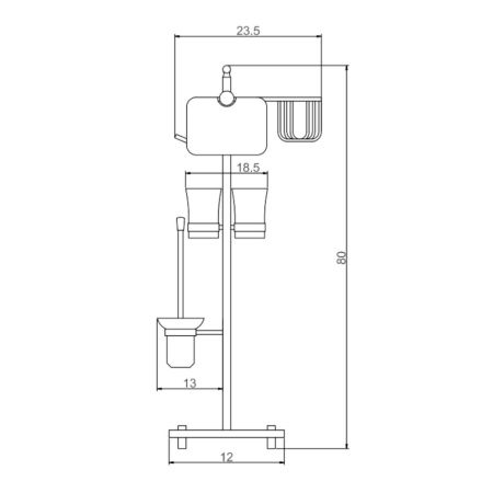 Напольная стойка Savol S-00A03, хром, артикул S-00A03
