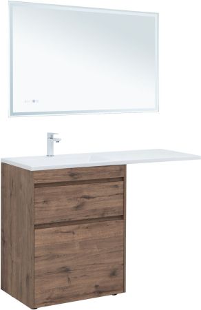 Тумба под раковину Aquanet Токио 68 дуб веллингтон (напольная 2 ящика), артикул 00333652