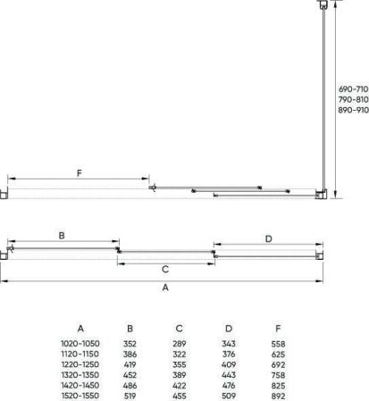 Душевой угол Veconi Rovigo RV-031, 1000х800х1950, хром, стекло прозрачное, артикул RV031-10080-01-C5