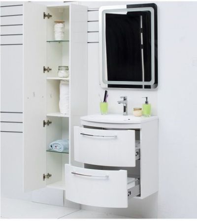 Шкаф-пенал De Aqua Тока 1S 30 L белый, артикул 00167317