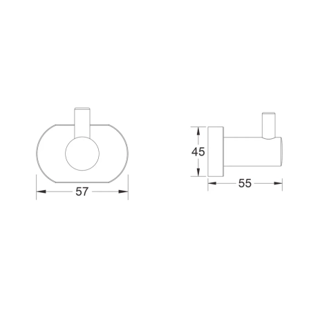 Крючок для ванной комнаты Shevanik SG5111H, черный