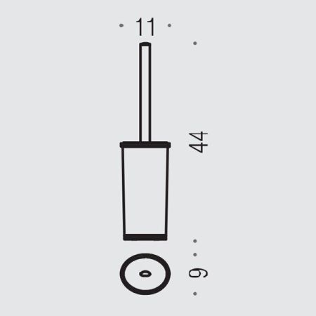 Colombo Land Туалетный ерш, цвет: хром/матовое стекло, артикул B2806.CR-VAN