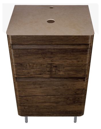 Столешница керамогранит под тумбу "Атлантика 60" MI01, цвет бежевый светлый