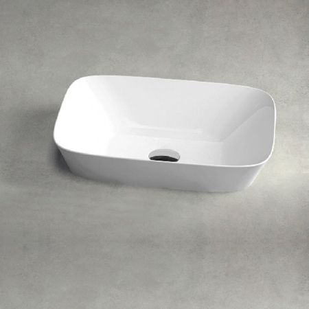 Azzurra PRUA Раковина накладная 50х40хh15см без отв. под смеситель, цвет белый