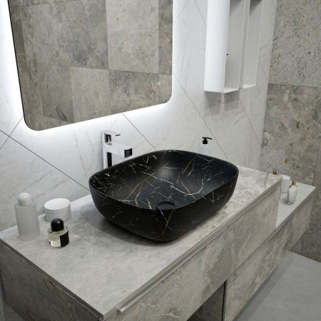 Раковина чаша Maretti FL13NS25-560MR, черный мрамор, артикул FL13NS25-560MR