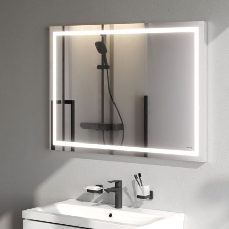 M91AMOX1001WG Универсальное зеркало настенное с контурной LED-подсветкой, 100 см M91AMOX1001WG Универсальное зеркало настенное с контурной LED-подсветкой, 100 см