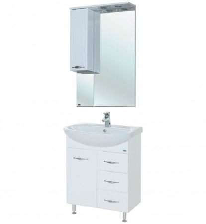 Тумба под раковину Bellezza Стелла 65 4636010140014 3 ящика Белая, артикул 4636010140014