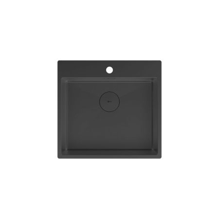 Кухонная мойка Lemark JANGA 540 прямоугольная из нержавеющей стали цвет: чёрный матовый (9932112), артикул 9932112