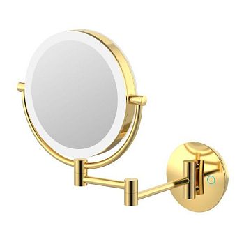 Зеркало косметическое JAVA S-M222LB, матовое золото