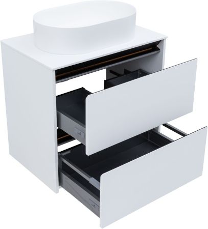 Тумба под раковину Allen Brau Activity 70 1.34003.WM белый матовый/черный браш, артикул 1.34003.WM