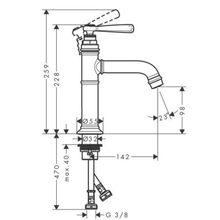 AX Montreux Термостат с запорным/переключающим вентилем, СМ, 2 потребителя, цвет: полированное золото