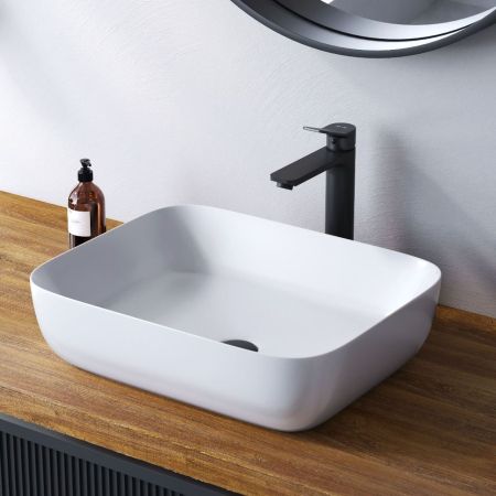 M8FWCC10510WG Func Раковина накладная, прямоугольник, 51 см, цвет белый глянец, артикул M8FWCC10510WG