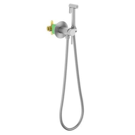 Смеситель встроенный с гигиеническим душем Timo Saona никель (2338/13SM), артикул 2338/13SM