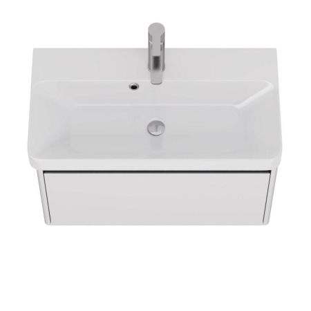 Тумба с раковиной подвесная Dreja Luxury 70 см, белый, артикул 99-2010-com