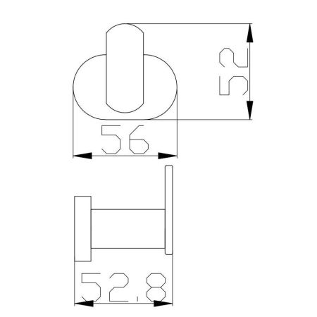 Крючок для ванной комнаты Rav Slezak YUKON YUA0100, хром, артикул YUA0100